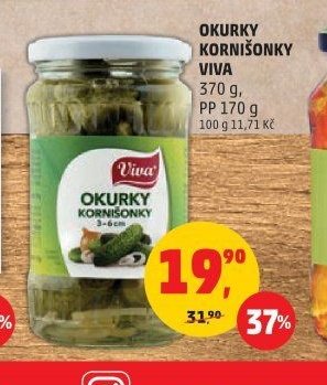 Okurky kornišonky Viva