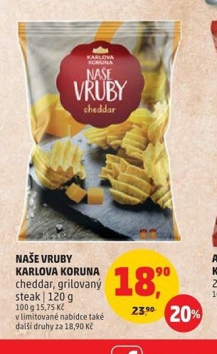 NAŠE VRUBY KARLOVA KORUNA cheddar