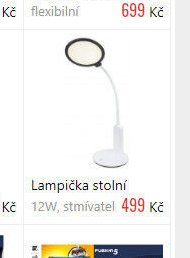 Lampička stolní