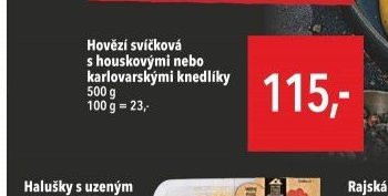 Hovězí svíčková s houskovými nebo karlovarskými knedlíky