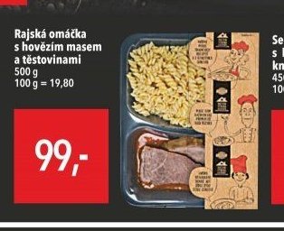 Rajská omáčka s hovězím masem a těstovinami