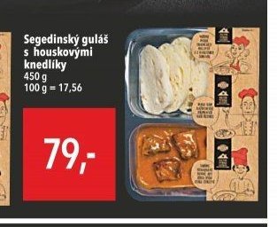 Segedinský guláš s houskovými knedlíky