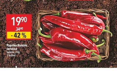 Paprika Ramiro červená balená 2 ks