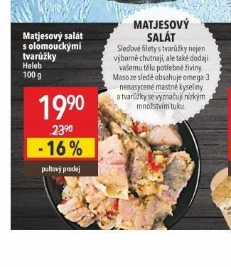 Matjesový salát s olomouckými tvarůžky Heleb