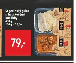 Segedinský guláš s houskovými knedlíky