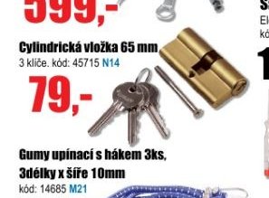 Cylindrická vložka 65 mm