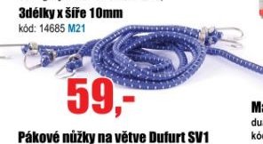 Gumy upínací s hákem 3ks