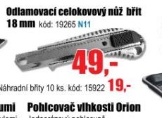 Odlamovací celokovový nůž břit 18 mm