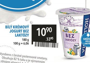 BÍLÝ KRÉMOVÝ JOGURT BEZ LAKTÓZY