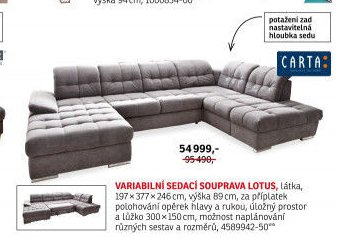 Variabilní sedací souprava Lotus - ASKO akcniletaky.com