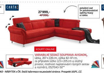 Variabilní sedací souprava AVIGNON - ASKO akcniletaky.com