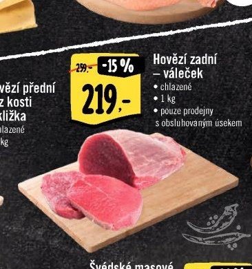 Hovězí zadní – váleček