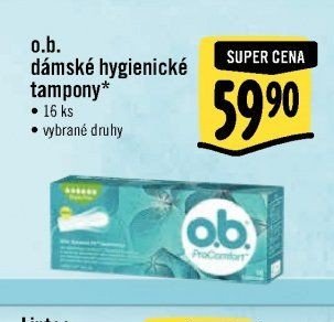 o.b. dámské hygienické tampony
