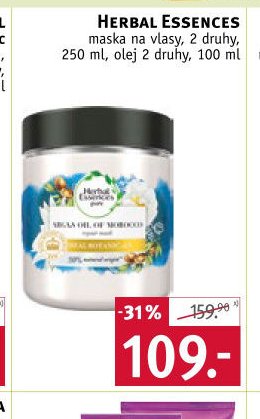 Herbal Essences maska na vlasy, olej