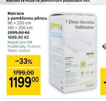 Matrace s paměťovou pěnou