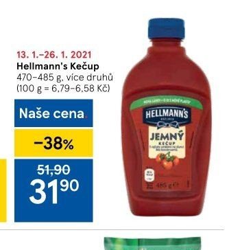 Hellmann's Kečup 470–485 g