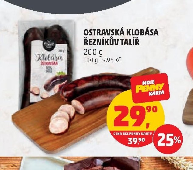 OSTRAVSKÁ KLOBÁSA ŘEZNÍKŮV TALÍŘ