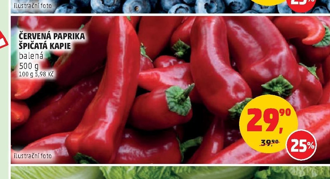 Červená paprika špičatá kapie