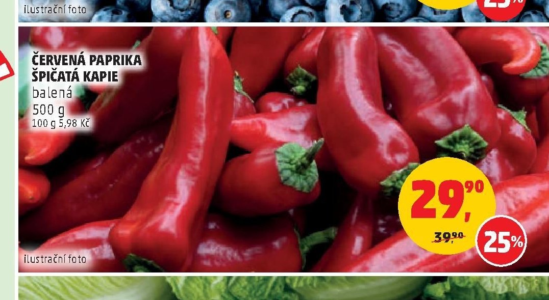 Červená paprika špičatá kapie