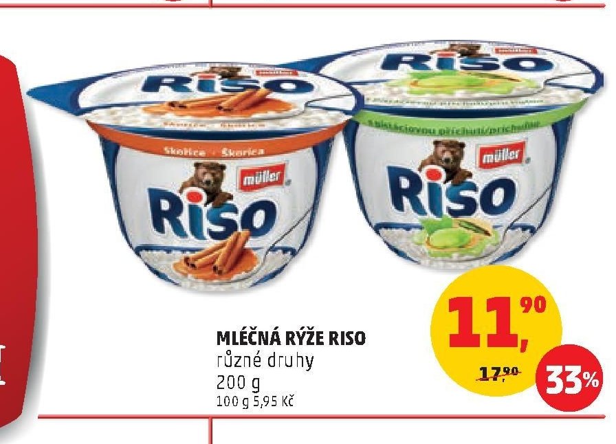 Mléčná rýže Riso různé druhy 200 g