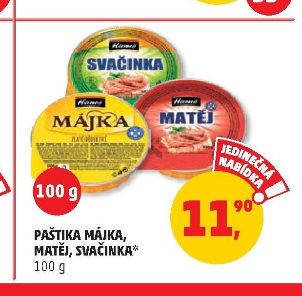 Paštika Májka, Matěj, Svačinka 100 g