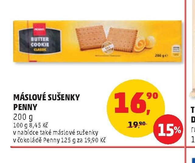 Máslové sušenky Penny 200 g