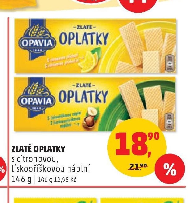 Zlaté oplatky Opavia 146 g