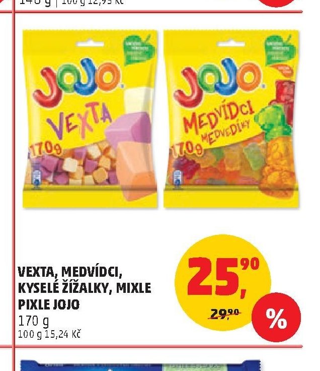 Vexta, Medvídci, Kyselé žížalky, Mixle Pixle Jojo 170 g