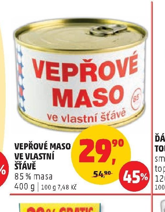 Vepřové maso ve vlastní šťávě