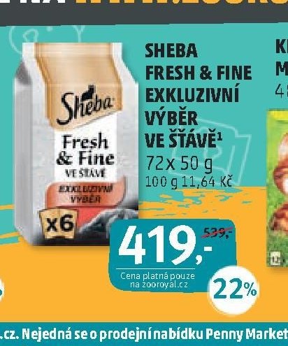 Sheba Fresh & Fine Exkluzivní výběr ve šťávě