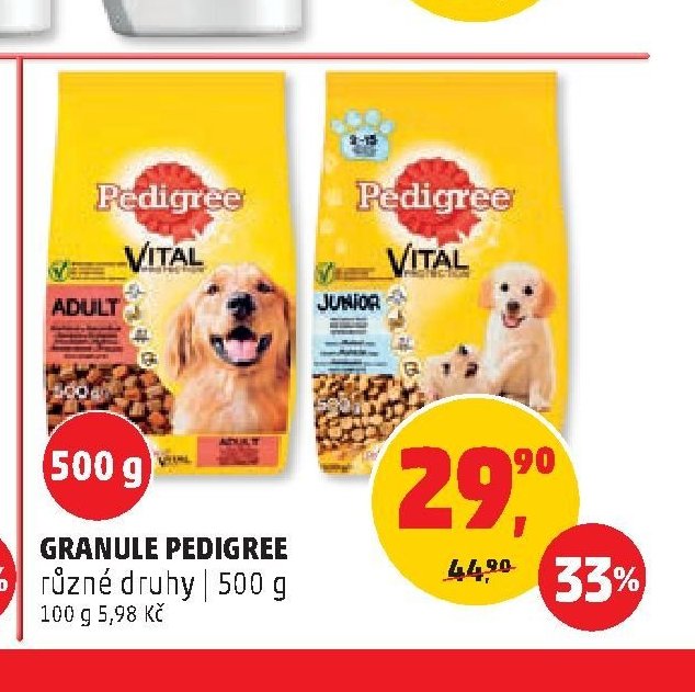 GRANULE PEDIGREE různé druhy 500 g