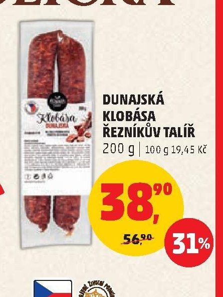 DUNAJSKÁ KLOBÁSA ŘEZNÍKŮV TALÍŘ