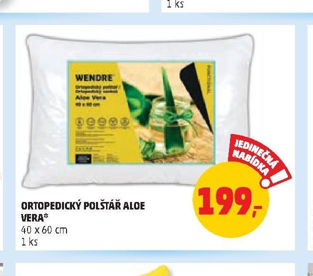 ORTOPEDICKÝ POLŠTÁŘ ALOE VERA*