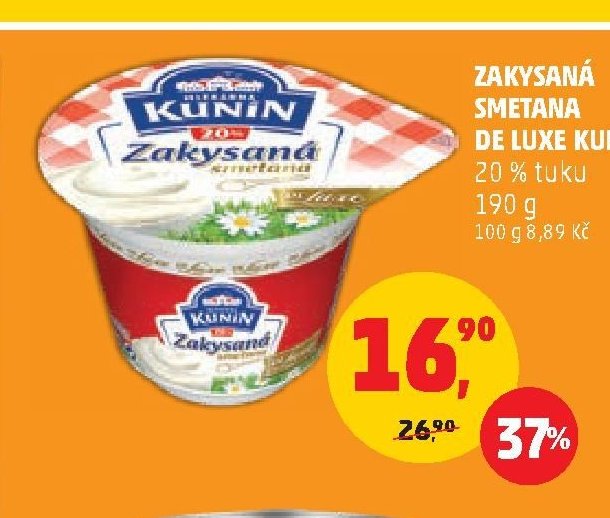 Zakysaná smetana de Luxe Kunín