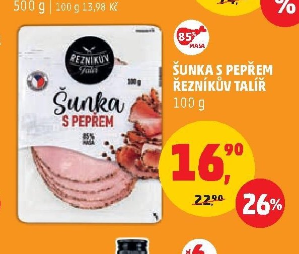 Šunka s pepřem Řezníkův talíř