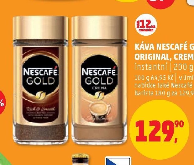 Káva Nescafé Gold Original, Crema