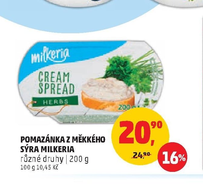 Pomazánka z měkkého sýra Milkeria