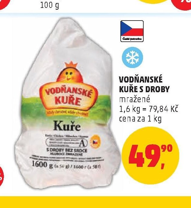 Vodňanské kuře s droby