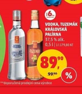 Vodka, Tuzemák Královská palírna 0,5 l