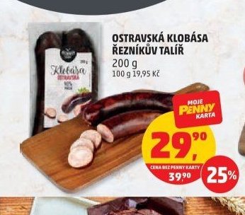 OSTRAVSKÁ KLOBÁSA ŘEZNÍKŮV TALÍŘ