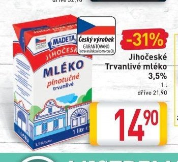 Jihočeské trvanlivé mléko 3,5%