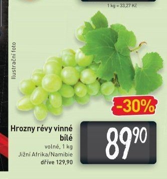 Hrozny révy vinné bílé