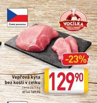 Vepřová kýta bez kosti v celku