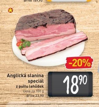 Anglická slanina speciál z pultu lahůdek