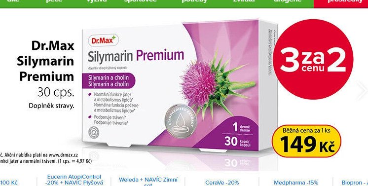 Dr.Max Silymarin Premium 30 cps.