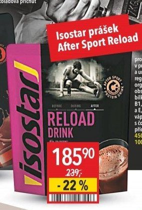 Isostar prášek After Sport Reload