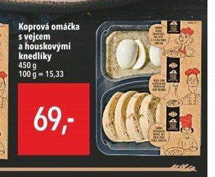 Koprová omáčka s vejcem a houskovými knedlíky