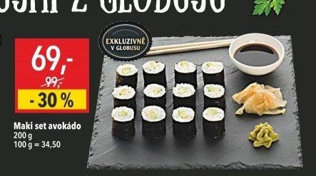 Maki set avokádo