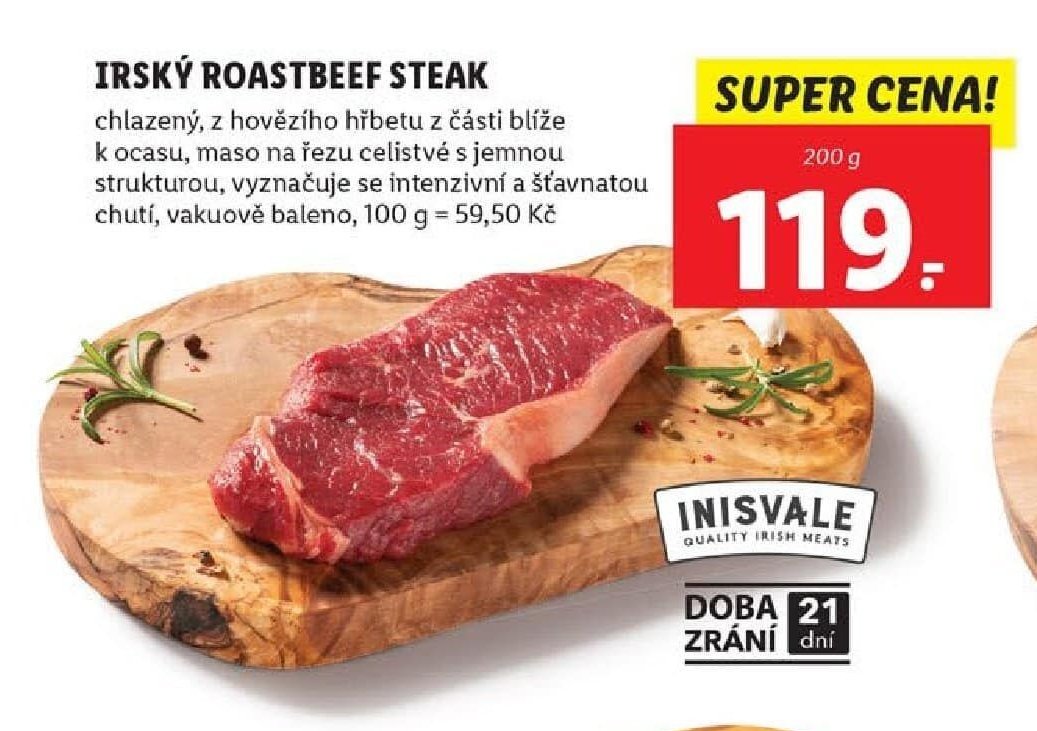 Irský roastbeef steak