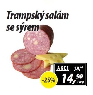 Trampský salám se sýrem